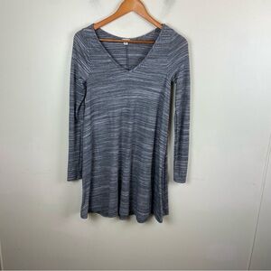 Garage Longsleeve‎ Skater Swing Dress Grey Spacedye Stretchy Comfy Size Medium
